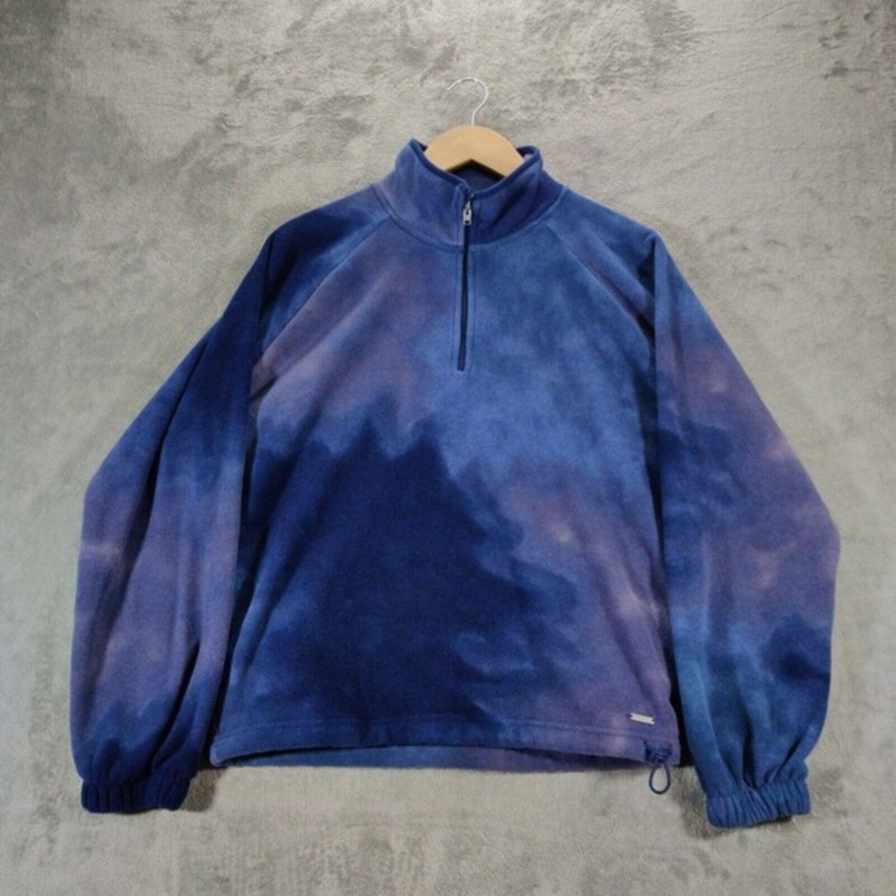 Hollister Sweatshirt Women XS Space‎ Galaxy Fleece Quarter Zip Pullover